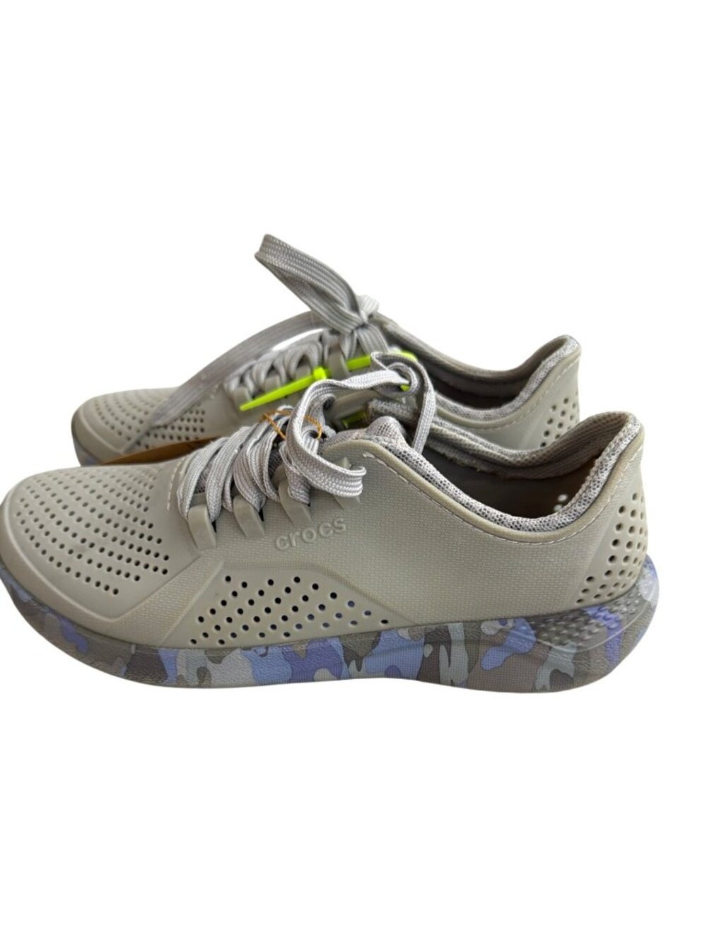 Crocs LiteRide Camo Pacer Women's Grey Sneakers Size 9